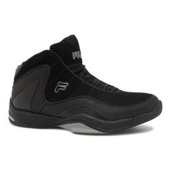 Men's Fila Sweeper Basketball Shoe Black/Black/Metallic Silver