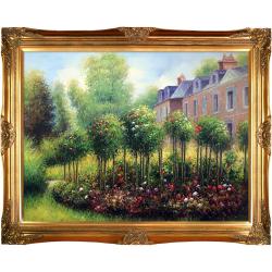 The Rose Garden at Wargemont, 1879 by Pierre Auguste Renoir Framed Hand Painted Oil on Canvas