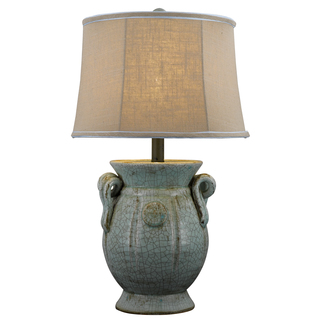 Somette Handcrafted St Tropez Urn Blue Table Lamp