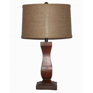 Crown Lighting 1-light Dark Oak Finished Wood Table Lamp