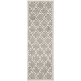 Safavieh Indoor/ Outdoor Amherst Light Grey/ Ivory Rug (2'3 x 13')