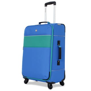SwissGear Blue 24-inch Medium Upright Spinner Suitcase
