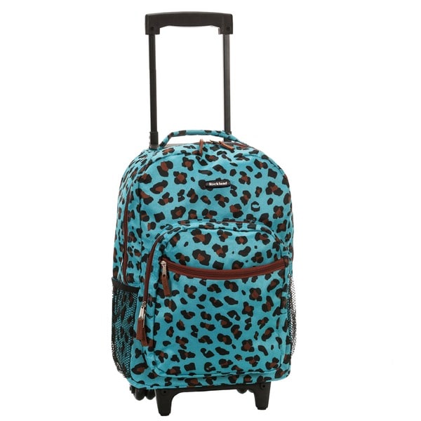Rockland Leopard 17-inch Rolling Carry-On Backpack