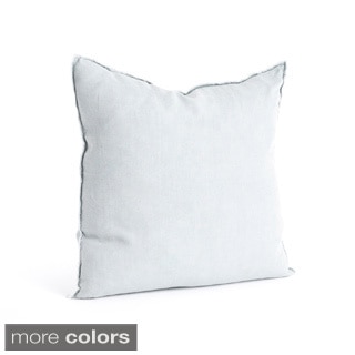 Fringed Design Down Filled Linen 20-inch Throw Pillow