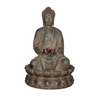 Tabletop Buddha Water Feature with LED light