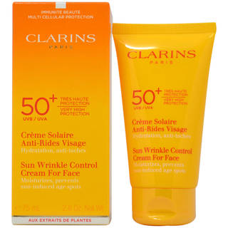 Clarins Sun Wrinkle Control Cream Very High Protection For Face UVB/UVA 50+ 2.6-ounce Kit