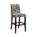 Powell Guinevere White and Onyx Tiger Striped Slip Over Slipcover (Pack of 1)