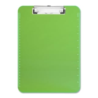 Sparco Neon Green Plastic Clipboards with Flat Clip