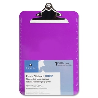 Sparco Plastic Clipboards - Each