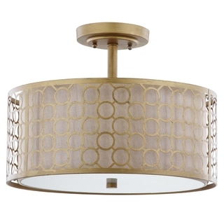 Safavieh Lighting 12.4-inches 3-light Giotta Gold Ceiling Light