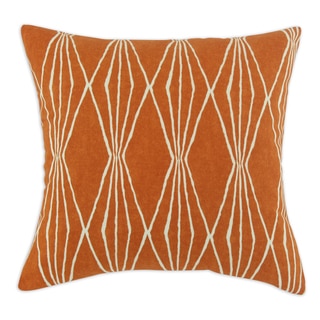 Handcut Shapes Orange Crush 17-inch Throw Pillow