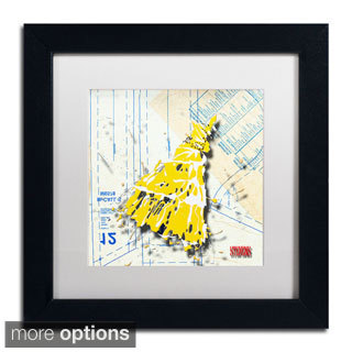 Roderick Stevens 'Shoulder Dress Yellow' Framed Matted Art