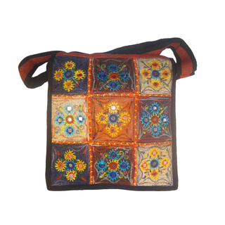 Beautiful Floral Embroidered 100-percent Hemp Bag (Nepal)