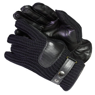 Isotoner Men's Knit and Leather Cold-weather Gloves with Thinsulate Lining