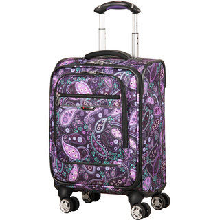 Ricardo Beverly Hills Mar Vista Purple Paisley 17-inch Carry On Spinner Upright Suitcase