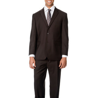 Caravelli Italy Men's Big & Tall 'Super 150' Brown 2-button Suit