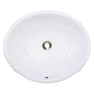 MR Direct O1815-W White Porcelain Vessel/ Drop-in Bathroom Vanity Sink
