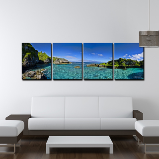 Sterling 'Limu Pano I' 4-piece Gallery-wrapped Canvas Wall Art