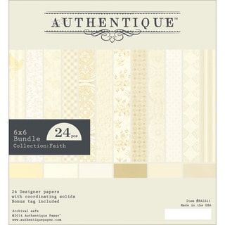 Authentique Bundle Cardstock Pad 6"X6" 24/Pkg-Faith
