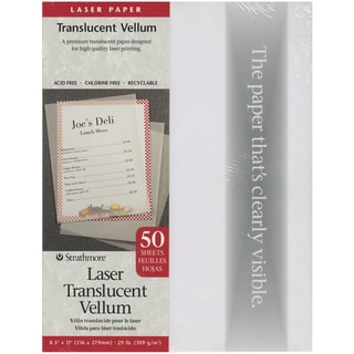 Strathmore Laser Translucent Vellum 8.5X11-50 Sheets