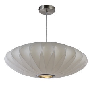 Legion Furniture 22-inch White Oval Cocoon Ceiling Pendant