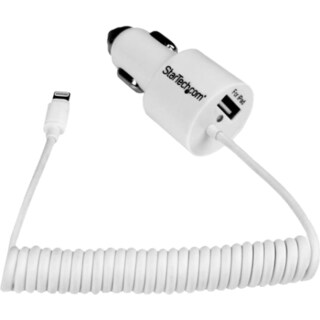 StarTech.com Dual Port Car Charger with Apple 8-pin Lightning Connect