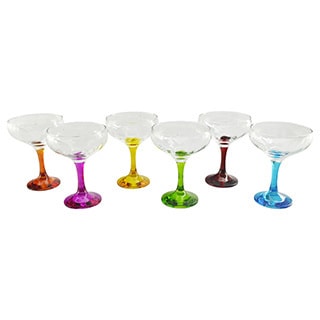Bight Colored Champagne Glass (Set of 6)