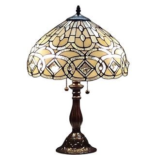 Amora Lighting Tiffany Style 21-inch Geometric Table Lamp