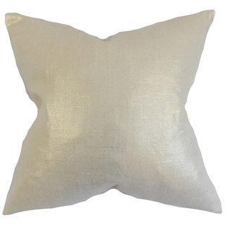 Florin Amethyst Solid Feather Filled Throw Pillow