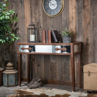 Christopher Knight Home Evelyn Mirrored Two-Drawer Console Table