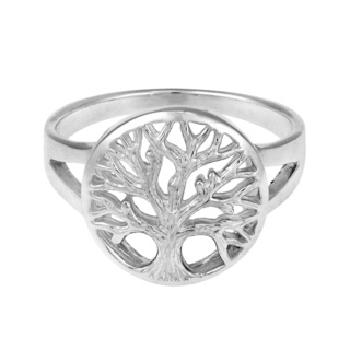 Tranquil Tree of Life Emblem .925 Sterling Silver Ring (Thailand)