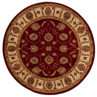 Rug Squared Mariposa Red Round Rug (5'3 x 5'3)