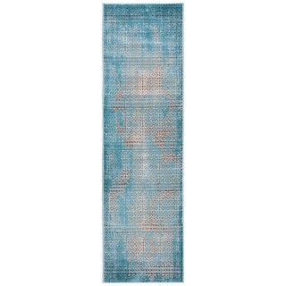 Rug Squared Lakewood Blue Rug (2'2 x 7'6)