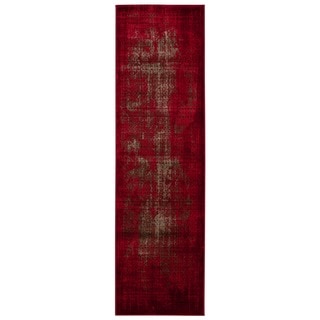 Rug Squared Lakewood Red Rug (2'2 x 7'6)