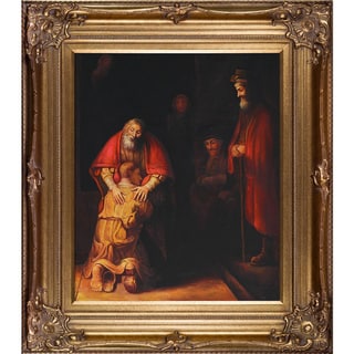 Rembrandt Return of the Prodigal Son Hand Painted Framed Canvas Art