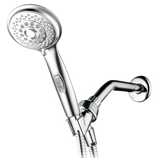 HotelSpa 7 Settings Hand Shower with Pause Switch, Extra Long Hose, Angle Adjustable Bracket