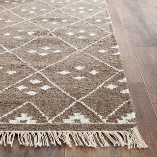Safavieh Hand-Woven Natural Kilim Brown/ Ivory Wool Rug (2' x 3')