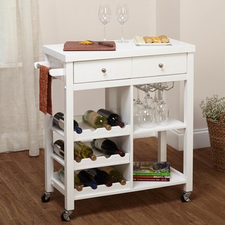 Simple Living Colwood White Wine Cart