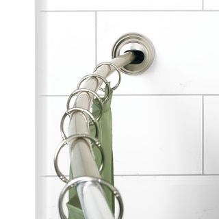 Zenna Home Adjustable Curved Tension Shower Rod - Chrome