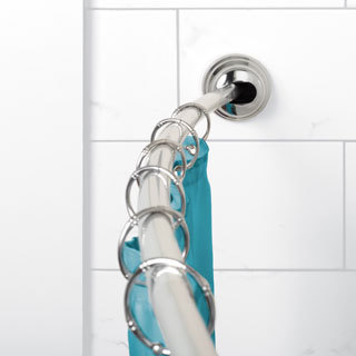 Zenna Home Adjustable Chrome Curved Tension Shower Rod