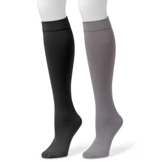 Muk Luks Women's Fleece-lined Knee-high Socks (2 Pairs)
