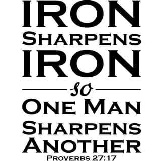 Design on Style Iron sharpens Iron ' - Proverbs 27:17 Vinyl Wall Lettering