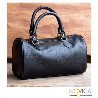 Leather 'Guadalajara' Baguette Handbag (Mexico)