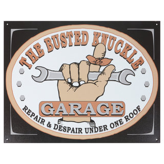 Vintage Metal Art 'Busted Knuckle Garage' Decorative Tin Sign
