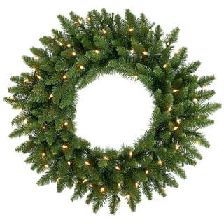 30-inch Camdon Fir Wreath Dura-Lit with 50 Clear Lights