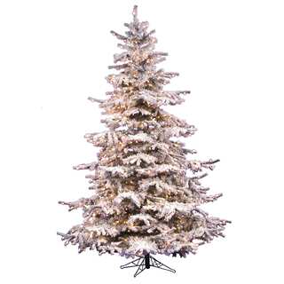 10-foot x 70-inch Flocked Sierra Dura-Lit Tree with 1450 Clear Lights