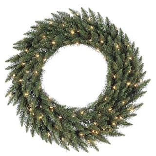 36-inch Camdon Fir Wreath Dura-Lit with 100 Clear Lights