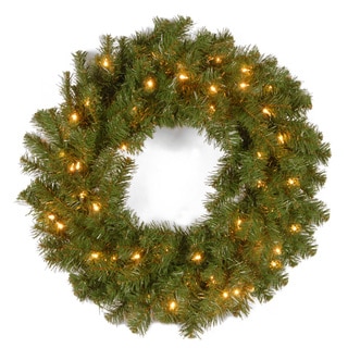 24-inch Kincaid Spruce Wreath with 50 Clear Lights