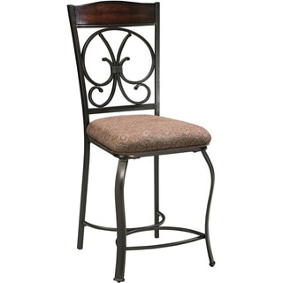 Signature Design by Ashley Glambrey Brown Upholstered Barstool (Set of 4)