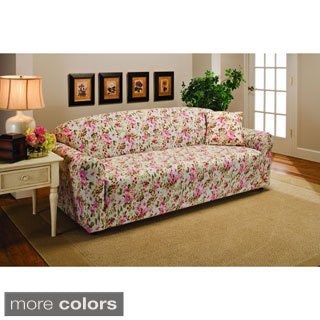 Stretch Jersey Floral Sofa Slipcover